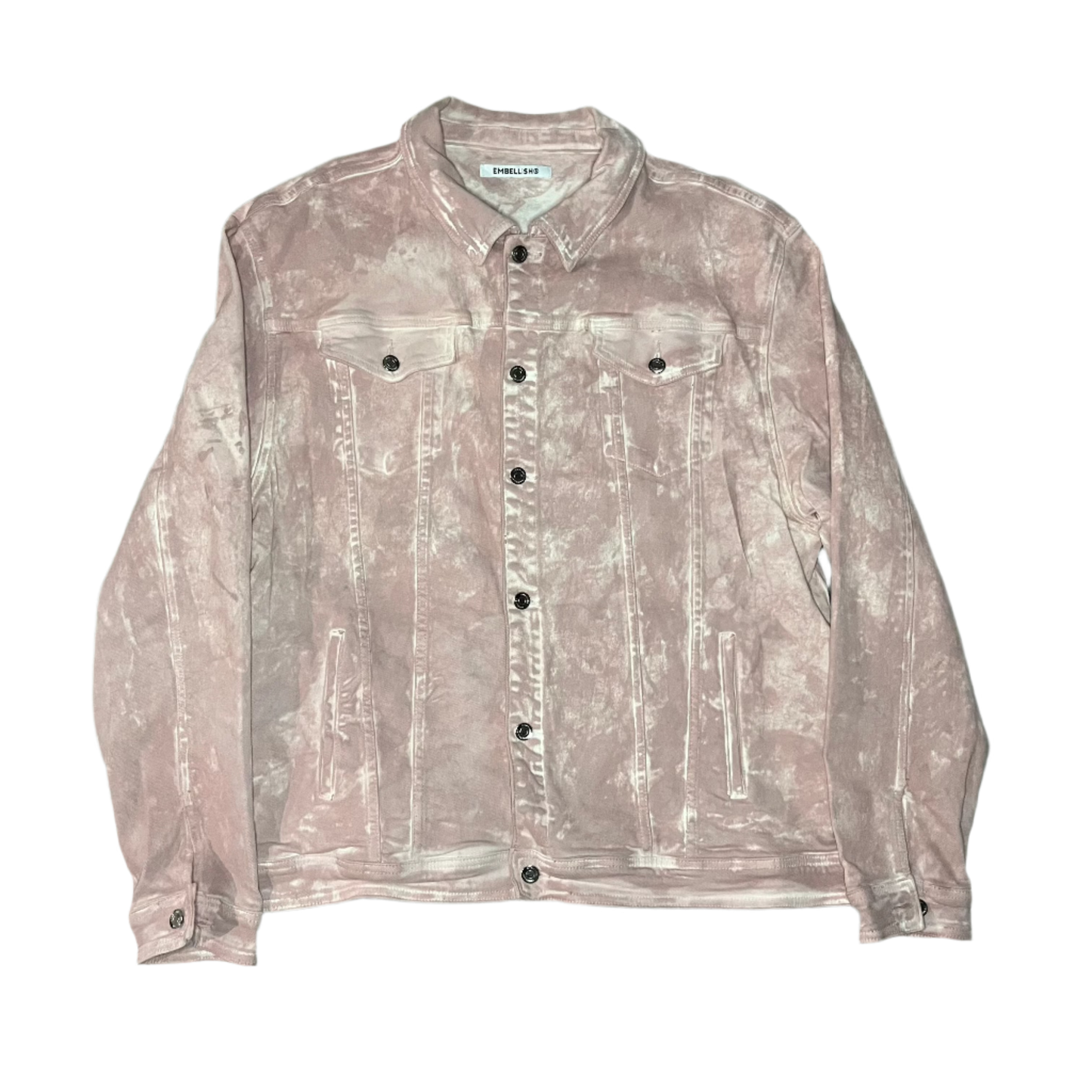 Embelish Washed Pink Denim Jacket size 3XL