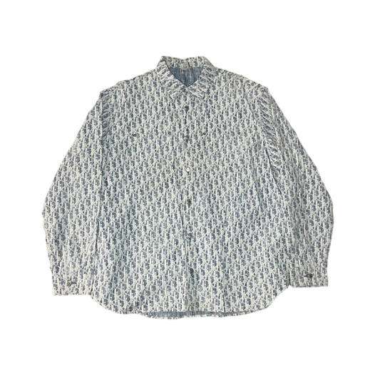 Christian Dior Oblique Denim Button Up Shirt size
