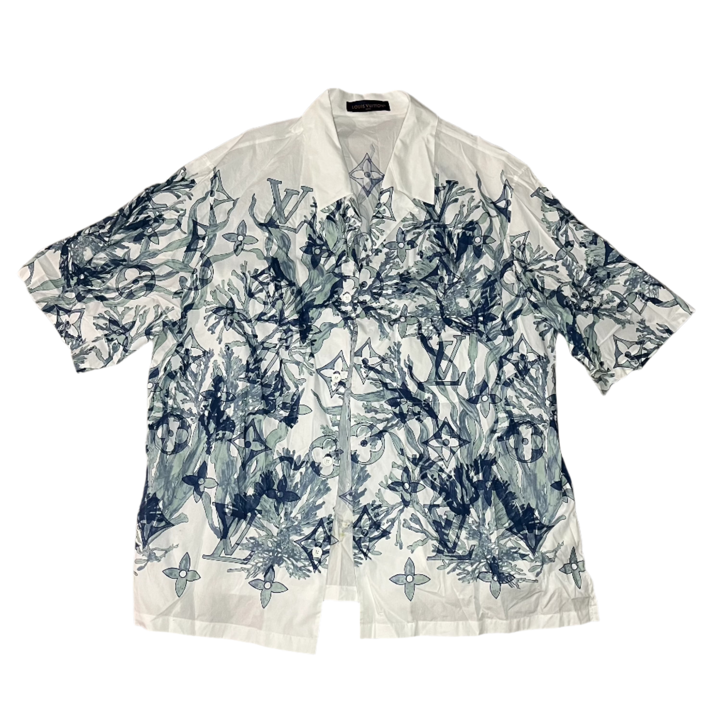 Louis Vuitton Seaweed Button Up Shirt size 3XL