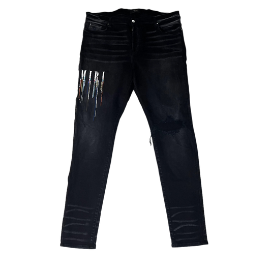 Amiri Embroidered Drip Jeans size 40